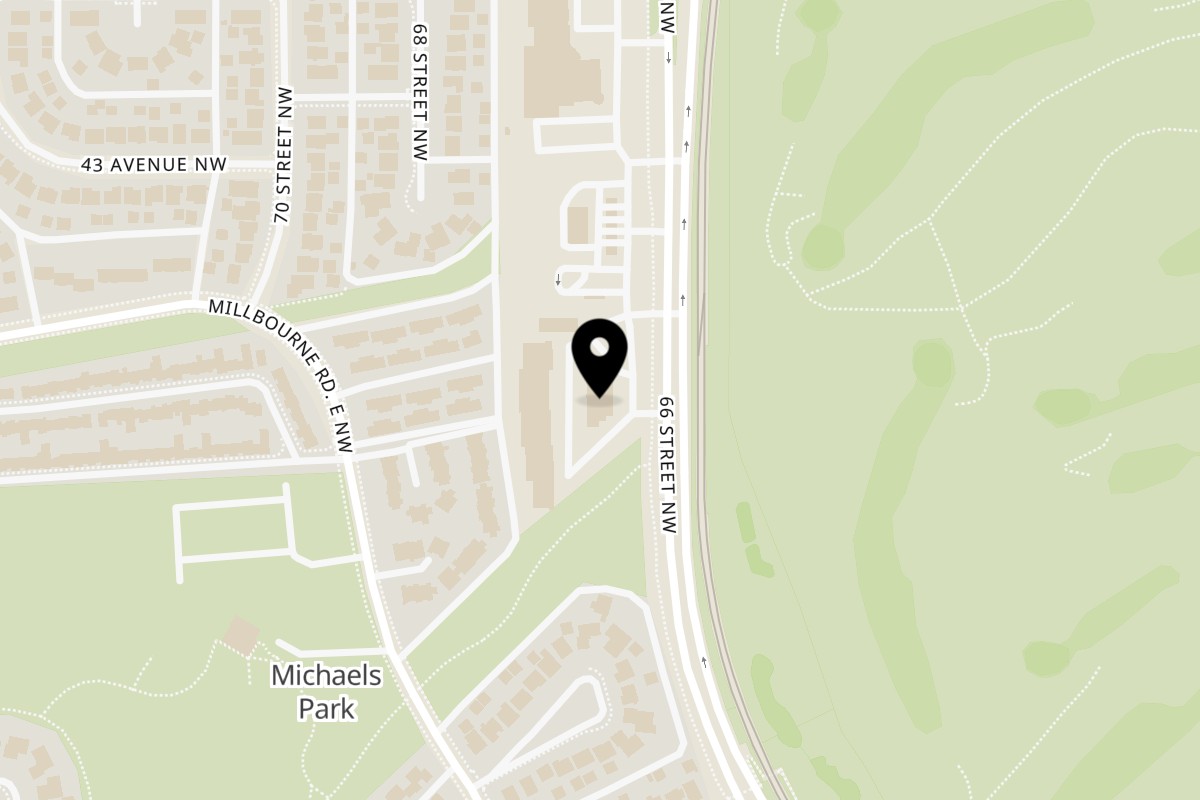 Map showing the location of FOOD TO GO by Marsha on 4202 66 Street Northwest in Edmonton
